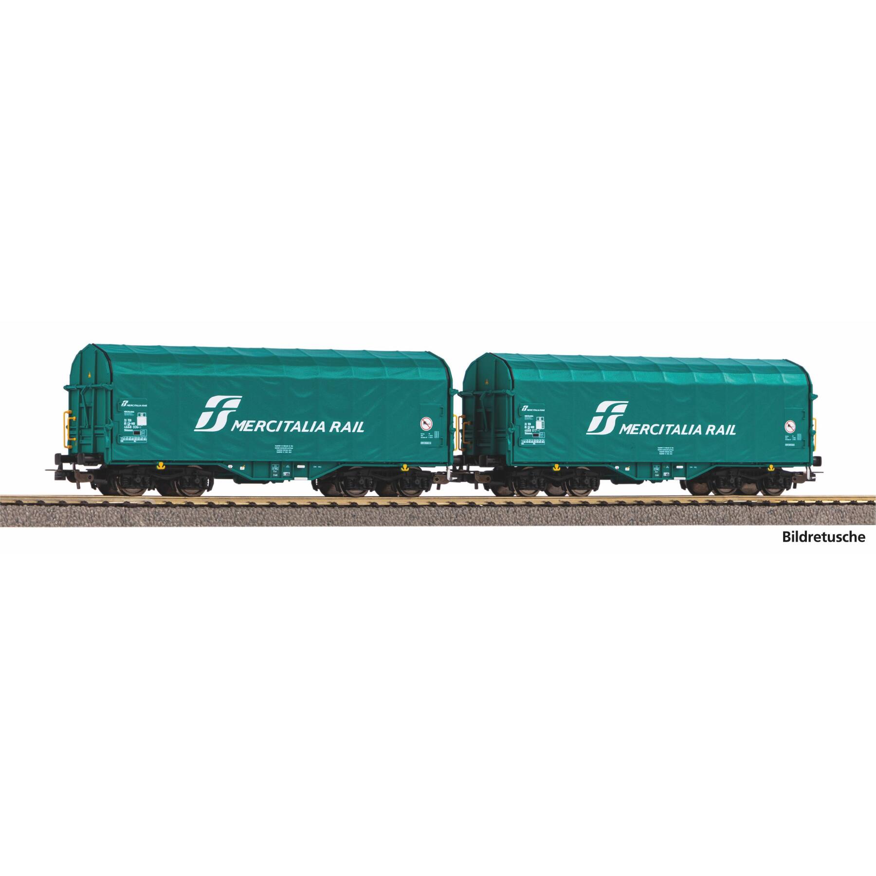 Piko 28345 H0 2er Set Schiebeplanenwagen FS IV