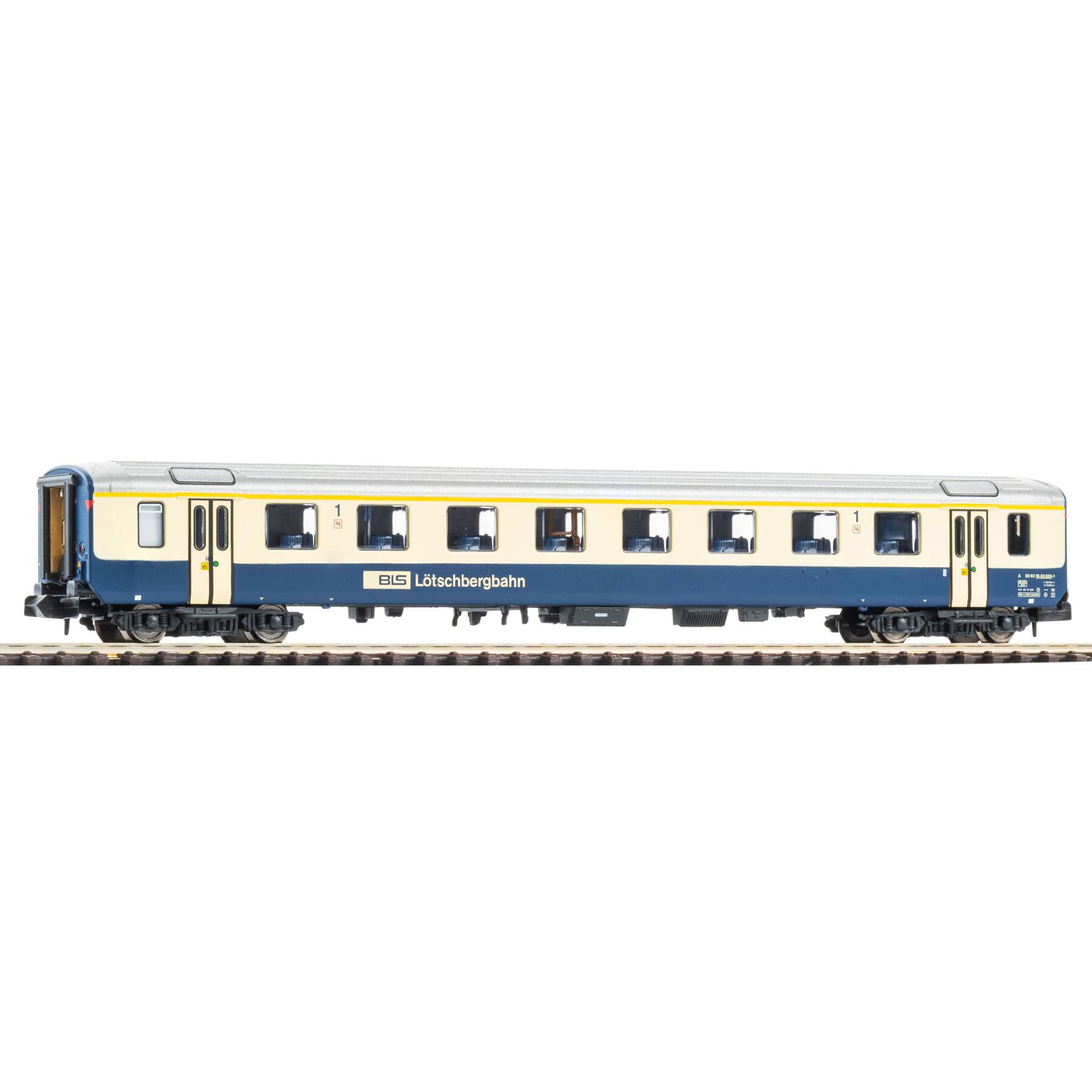 Piko 94386 N-Personenwagen EW I, 1. Klasse mit Wortmarke und Außenschwingtüren BLS V