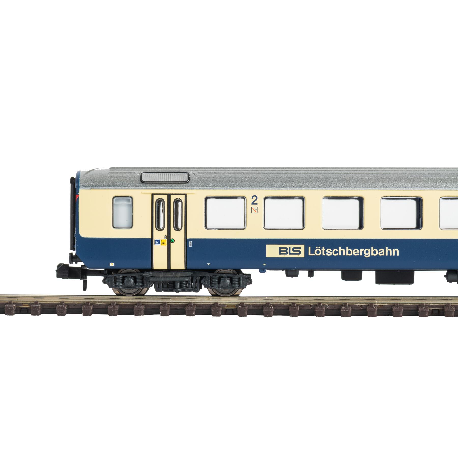 Piko 94387 N-Personenwagen EW I, 2. Klasse mit Wortmarke und Außenschwingtüren BLS V
