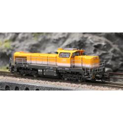 Arnold HN9072 TT Dieselelektrische Lokomotive Vossloh DE 18 BASF, orange/graue Farbgebung, Ep. VI