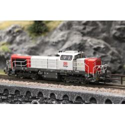 Arnold HN9073S TT Diesellokomotive Vossloh DE 18 DB Cargo, rot/graue Farbgebung, Ep. VI, mit Sounddecoder