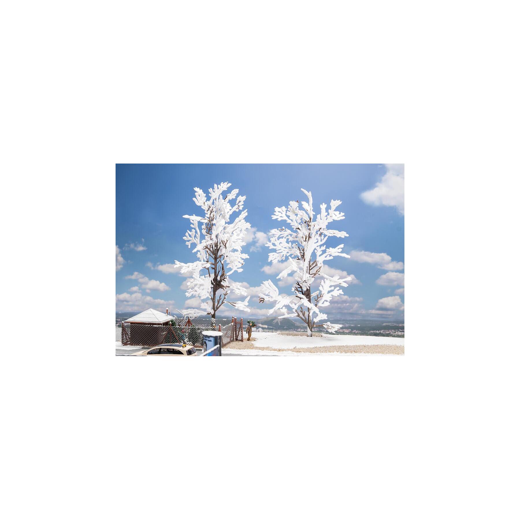 Faller 181584 H0 2 Buchen, beschneit