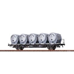 Brawa 49136 H0 Behältertragwagen BTmms58 DB, mit...