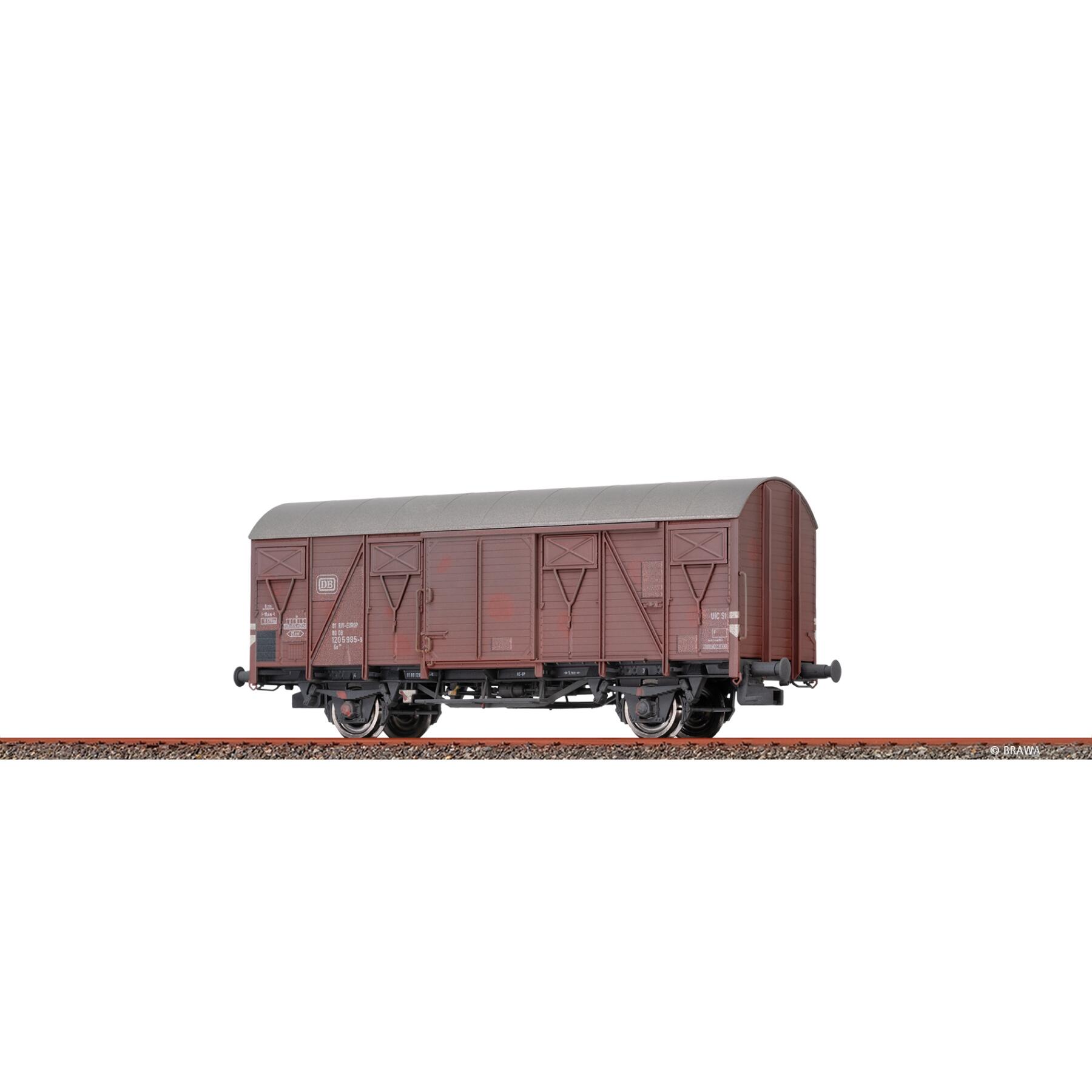 Brawa 50159 H0 Gedeckter Güterwagen Gs219 DB - Patiniert - IV