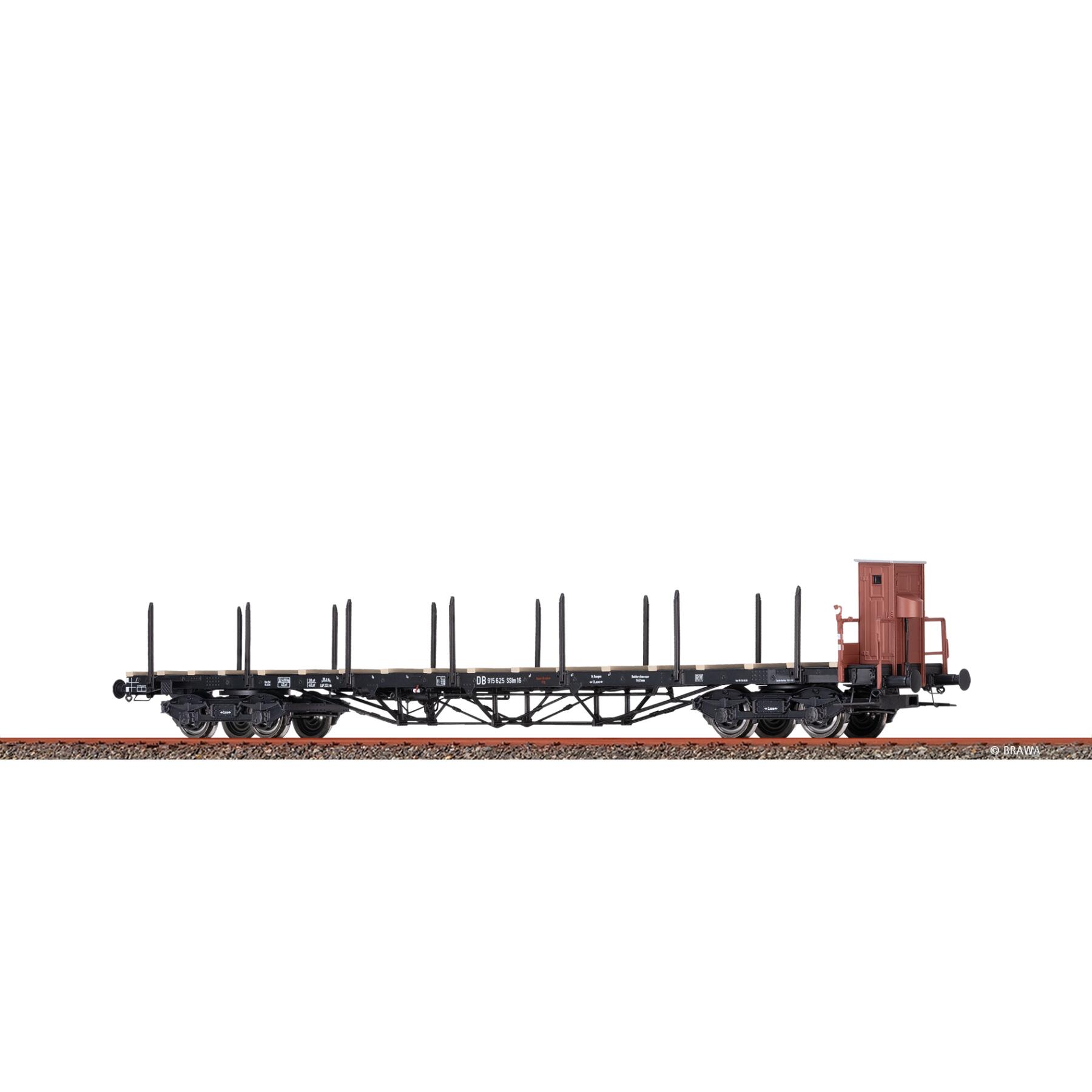 Brawa 51342 H0 Drehgestellflachwagen SSlm 16 DB