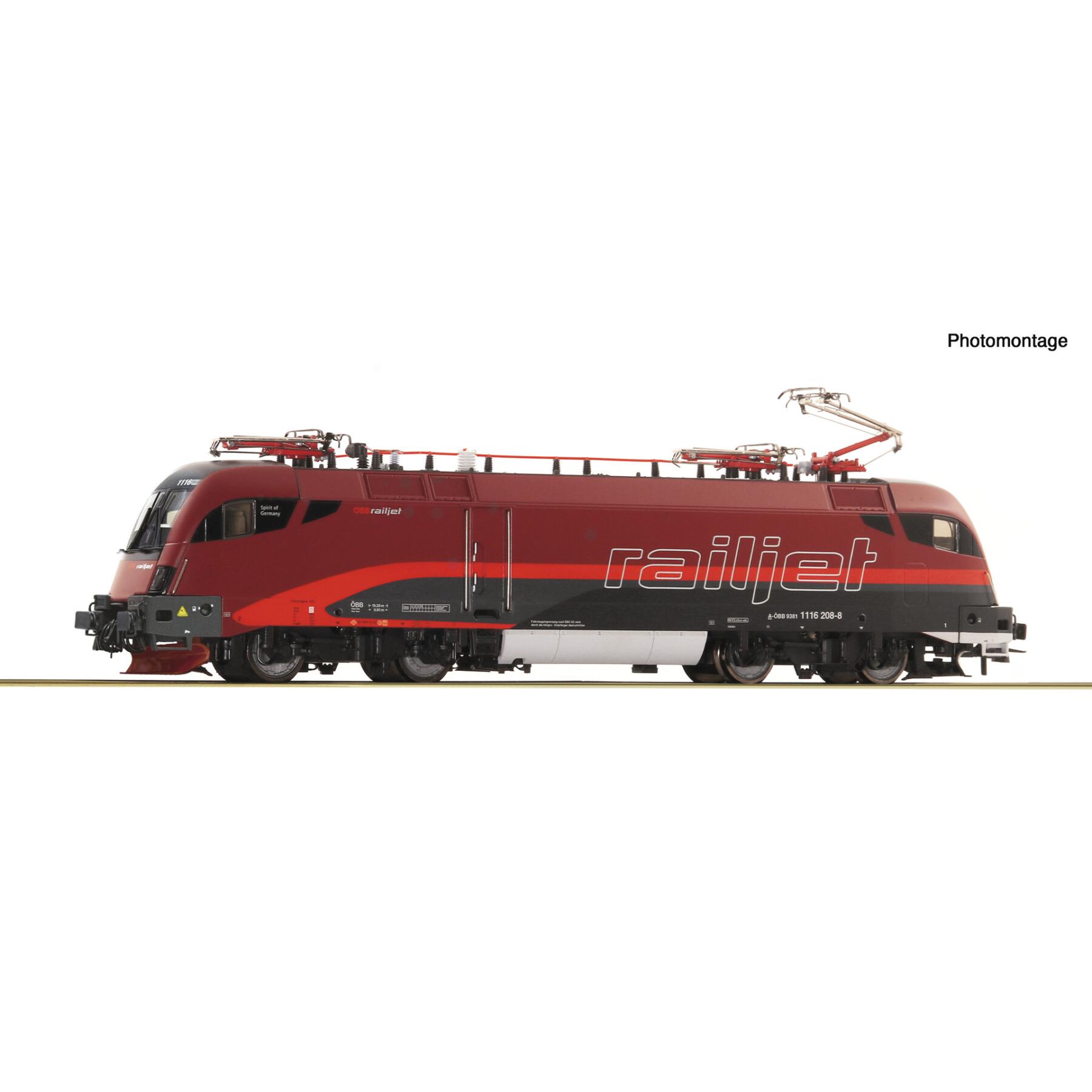 Roco 7580046 TT Elektrolokomotive BR Rh 1116 „Railjet“, ÖBB