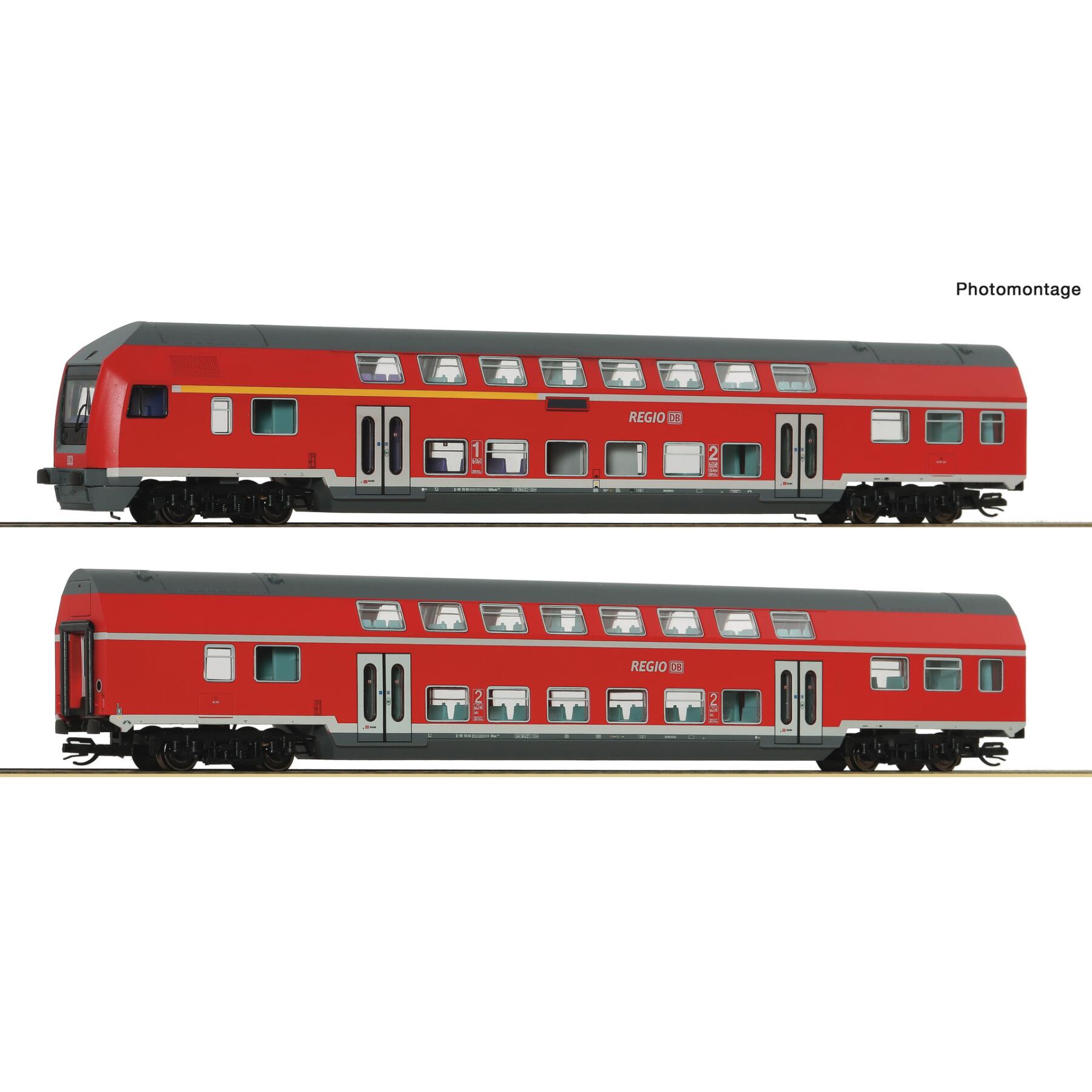 Roco 6290071 TT 2-teiliger Set 1: Doppelstockwagen, DB AG