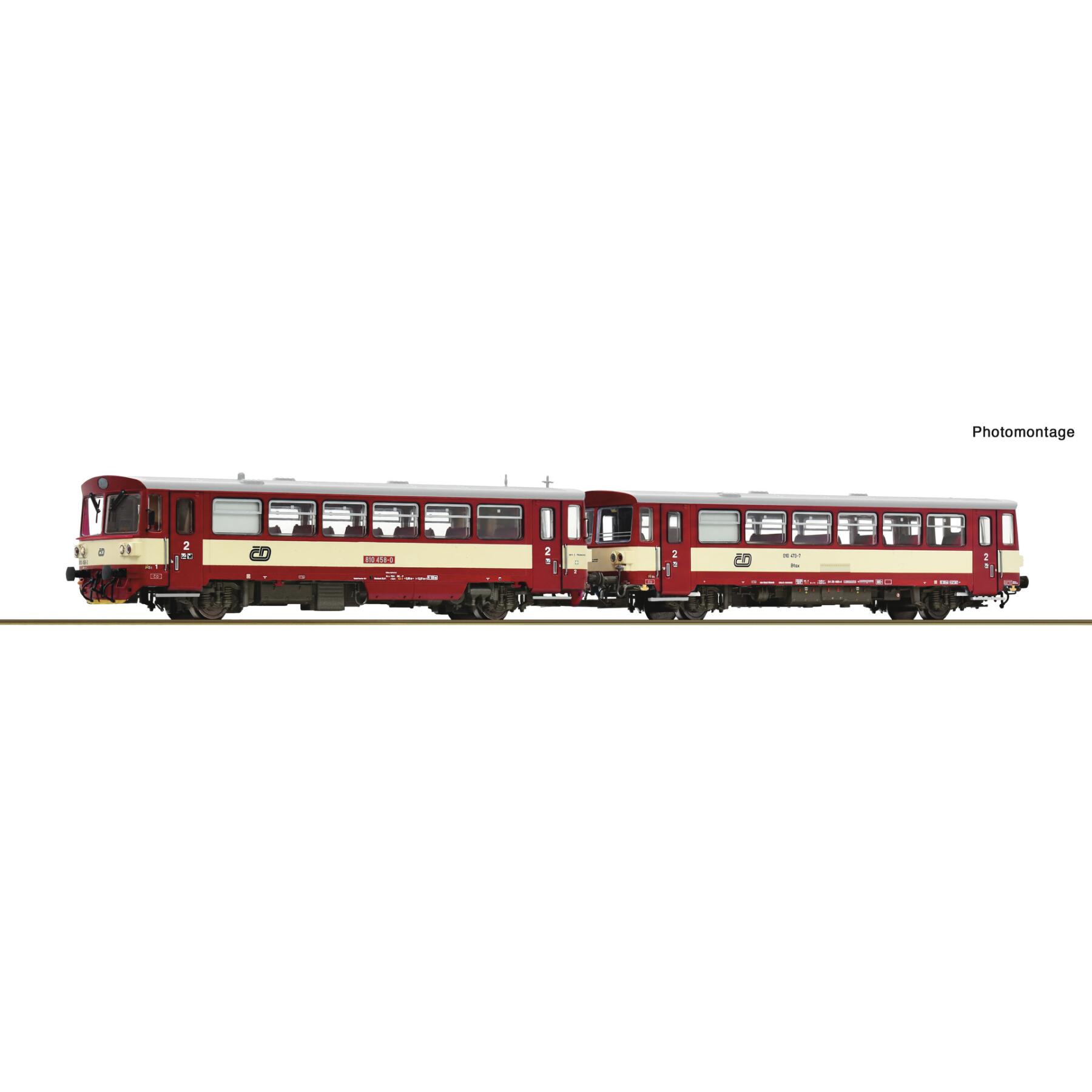 Roco 7790013 TT Dieseltriebwagen BR 810 458-0 mit Beiwagen, CD - Sound