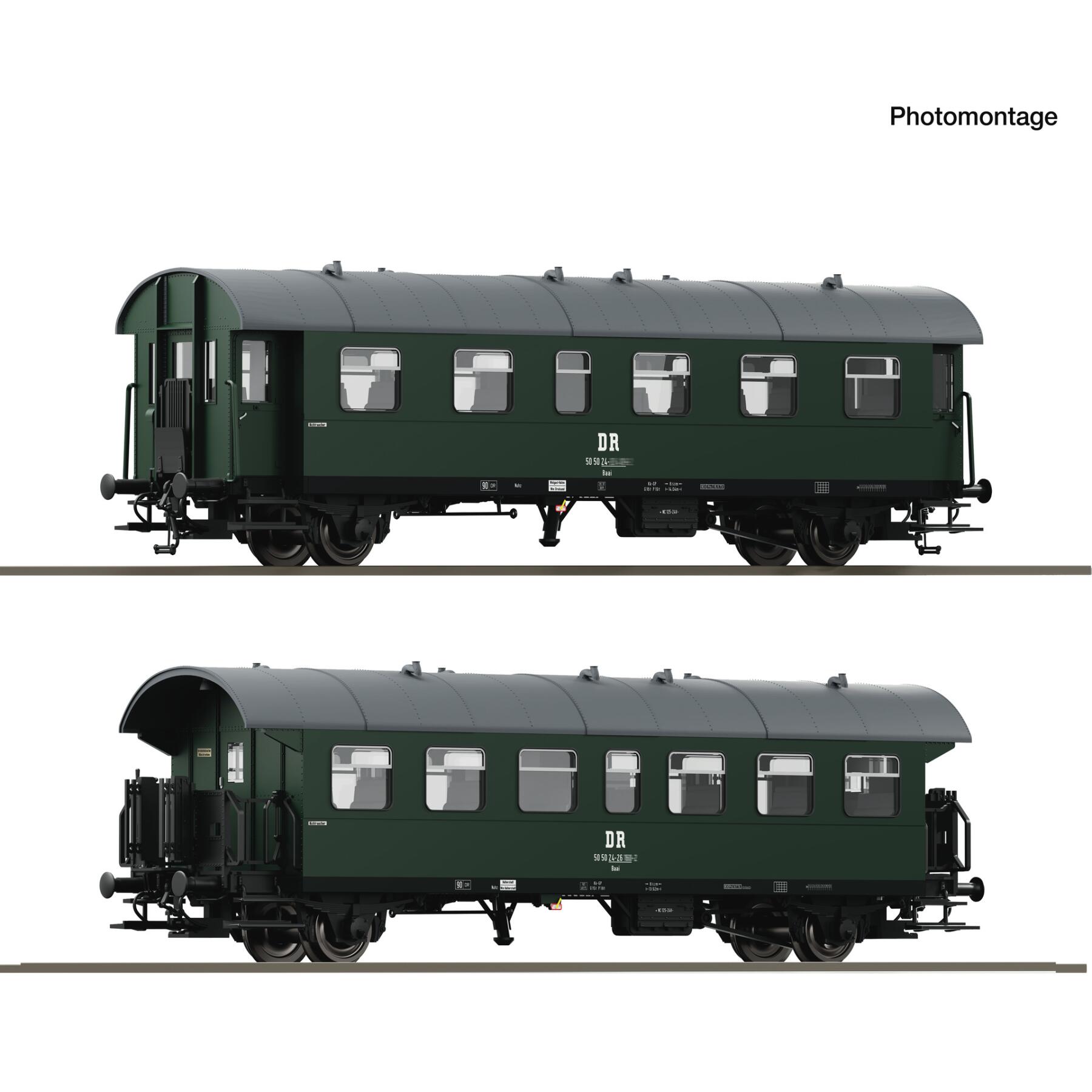 Roco 6280085 TT 2-teiliger Set: Personenwagen, DR
