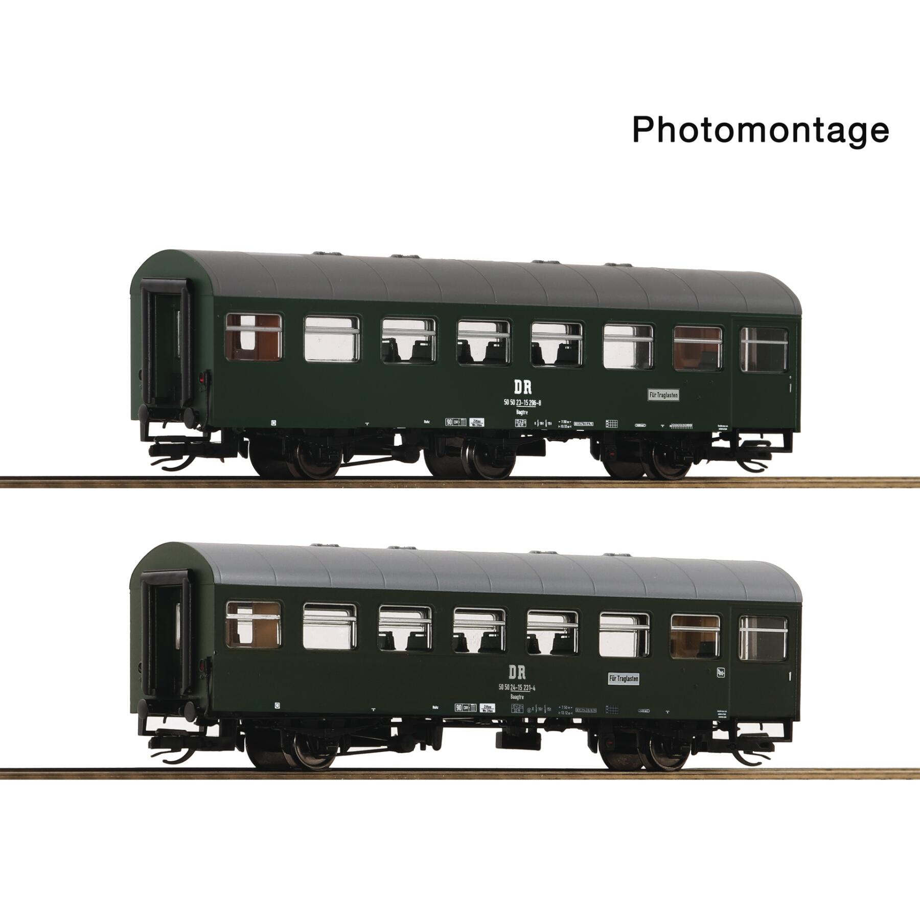 Roco 6280065 TT 2-teiliger Set 2: Rekowagen, DR