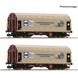 Roco 6680057 TT 2-teiliger Set: Schiebeplanenwagen, DR