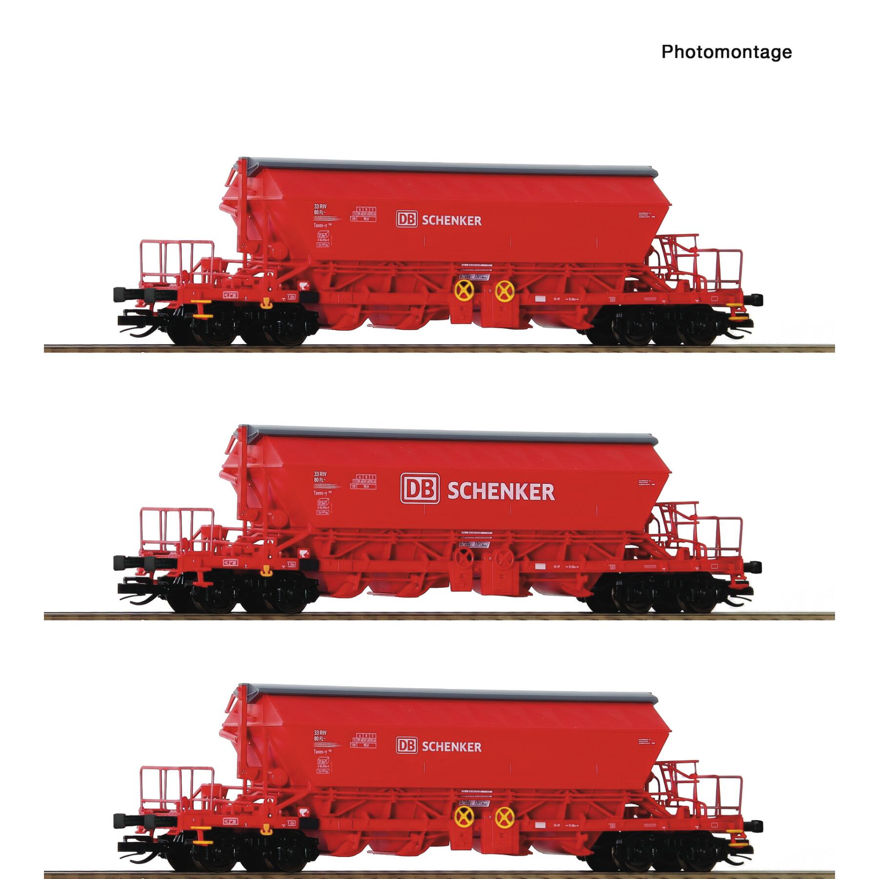 Roco 6680062 TT 3-teiliger Set: Kaliwagen, DB Schenker