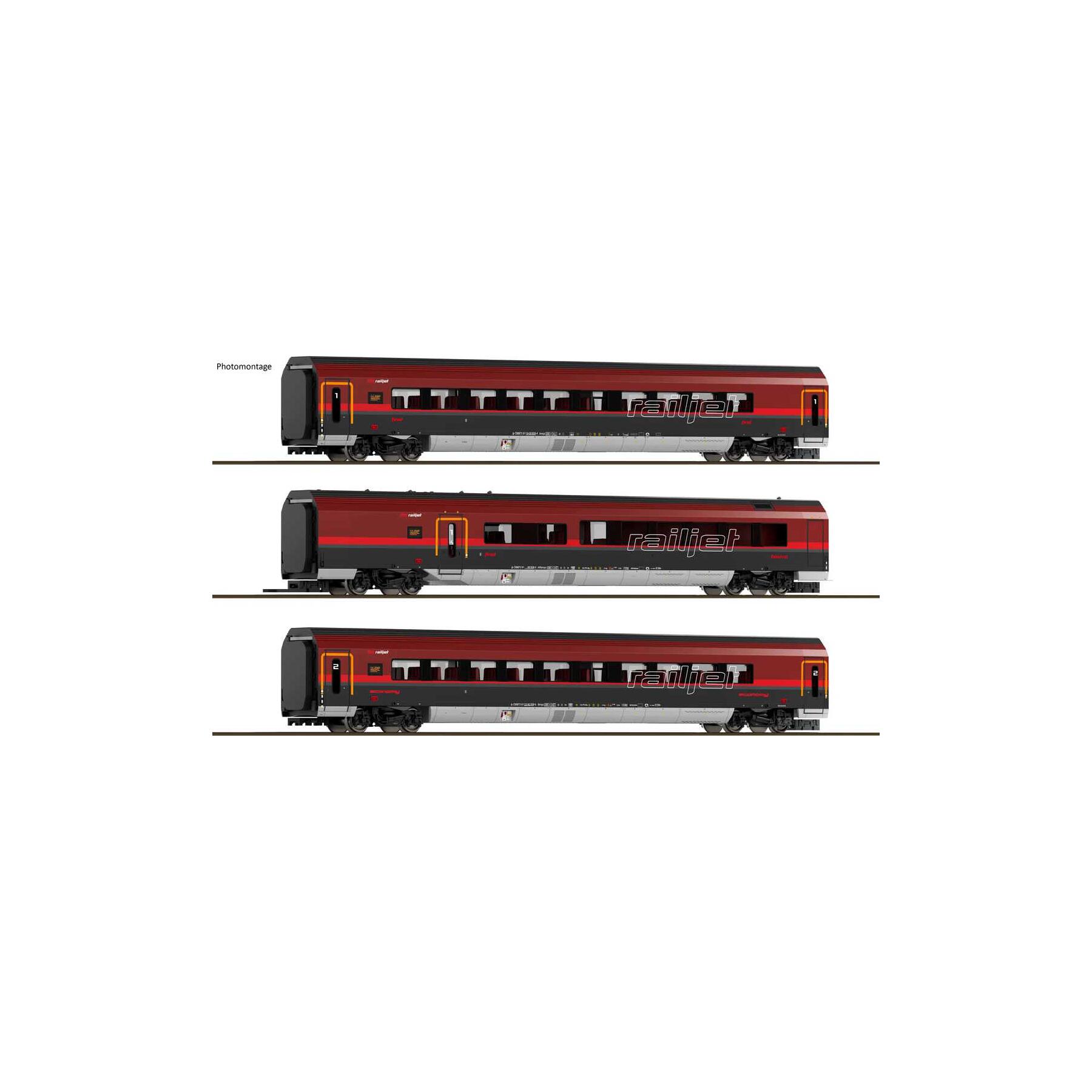 Saxonia 120300 TT 3-teiliger Set Railjet ÖBB