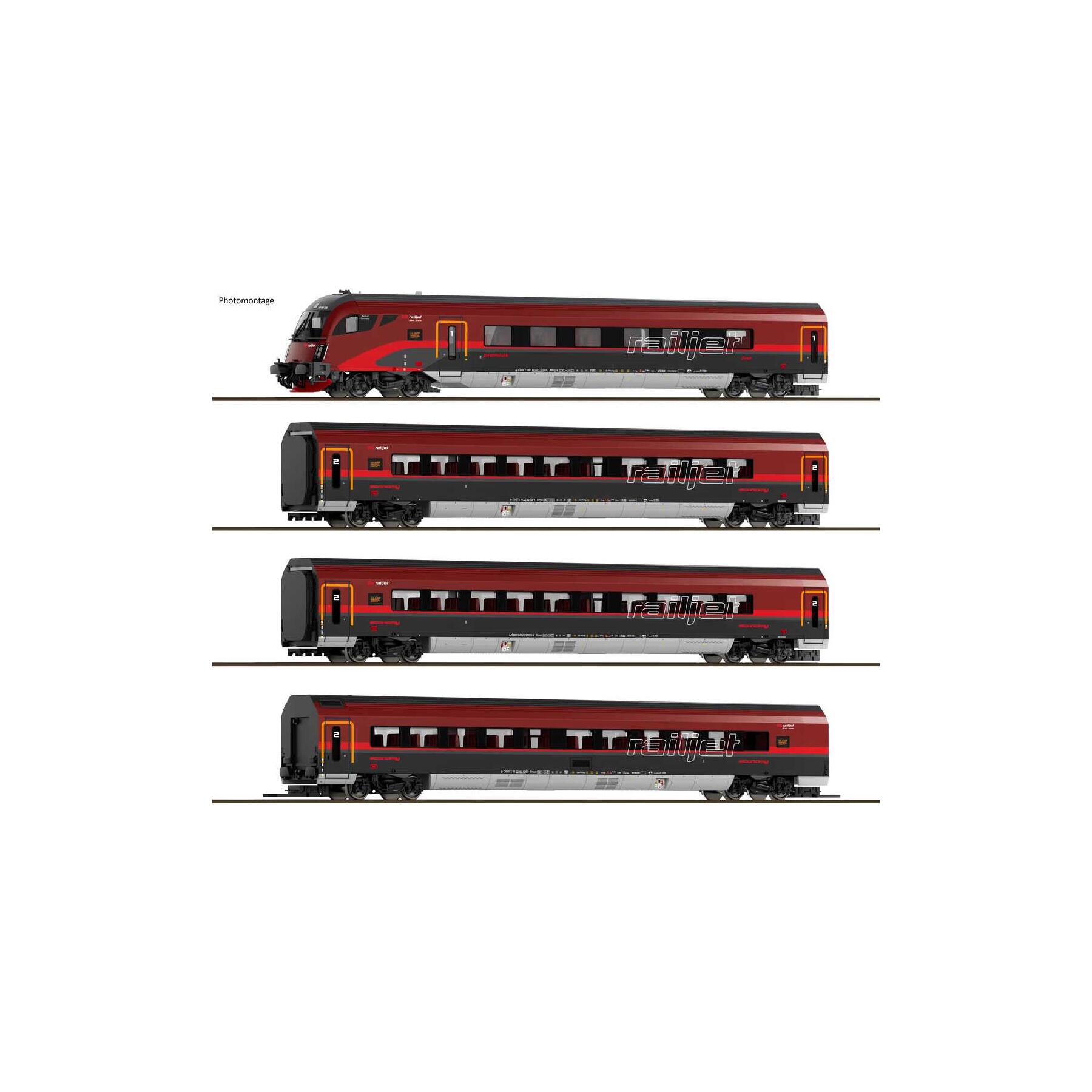 Saxonia 120301 TT 4-teiliger Set Railjet ÖBB