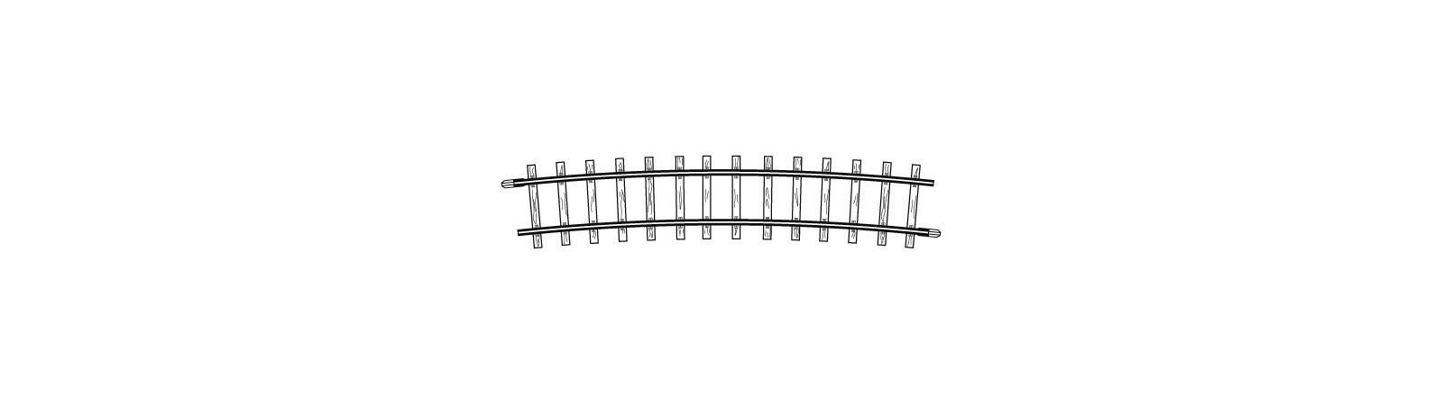 Bemo 4275000 Gebogenes Gleis, R 515 mm, 12?