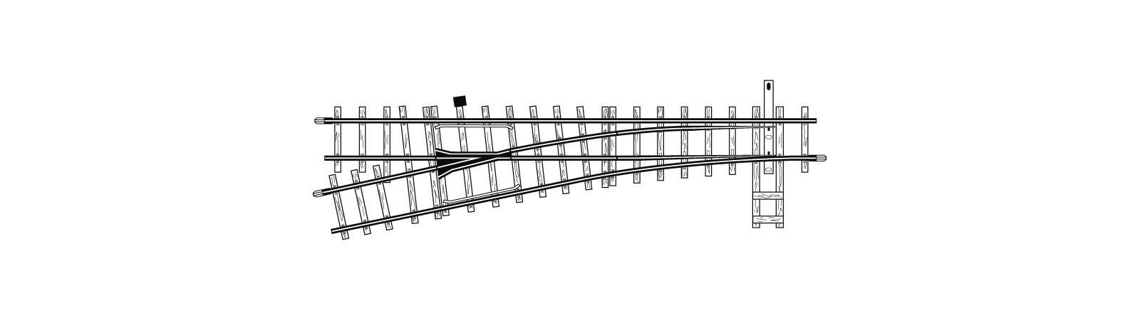 Bemo 4211000 Weiche links 12°