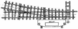 Bemo 4206000 12° elektr. Weiche rechts, 162,3 mm