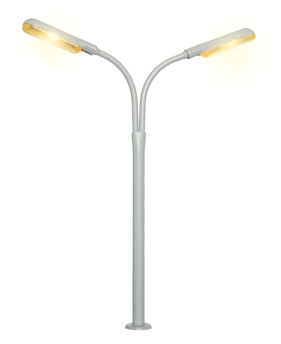Viessmann 6096 H0 Peitschenleuchte doppelt, 2 LEDs gelb