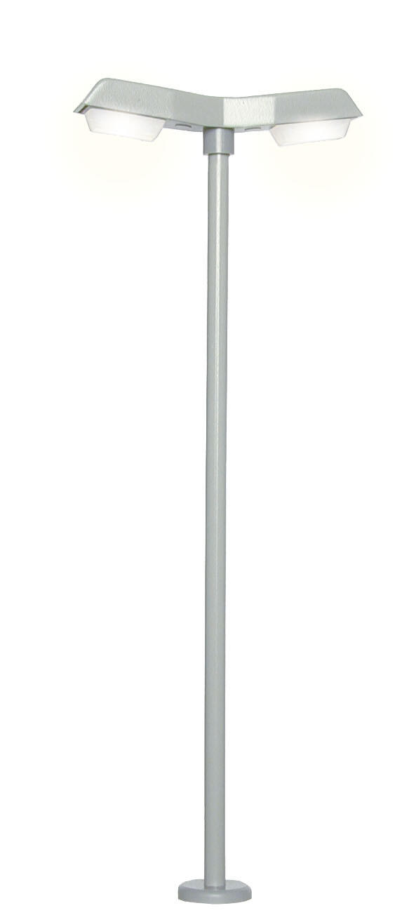 Viessmann 6097 H0 Straßenleuchte modern, doppelt, 2 LEDs weiß