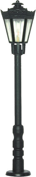 Viessmann 6071 H0 Parklaterne schwarz mit klarem Schirm,LED warmweiß