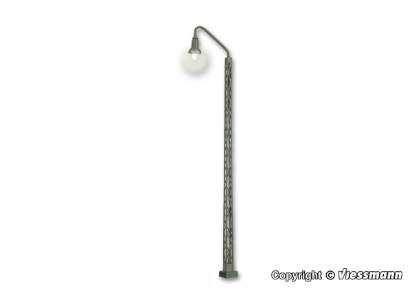 Viessmann 63851 H0 Gittermastleuchte mit Kontaktstecksockel,LED warmweiß