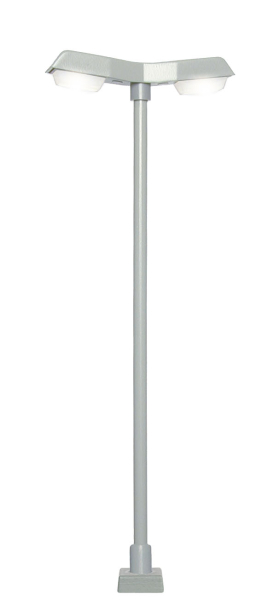 Viessmann 60971 H0 Straßenleuchte modern, doppelt,Kontaktstecksockel, 2 LEDs weiß