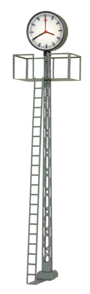 Viessmann 5081 H0 Beleuchtete Bahnhofsuhr auf Gittermast,LED weiß, Höhe: 7 cm