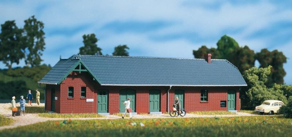 Auhagen 13314 Bahnhofstoilette mit Stallung