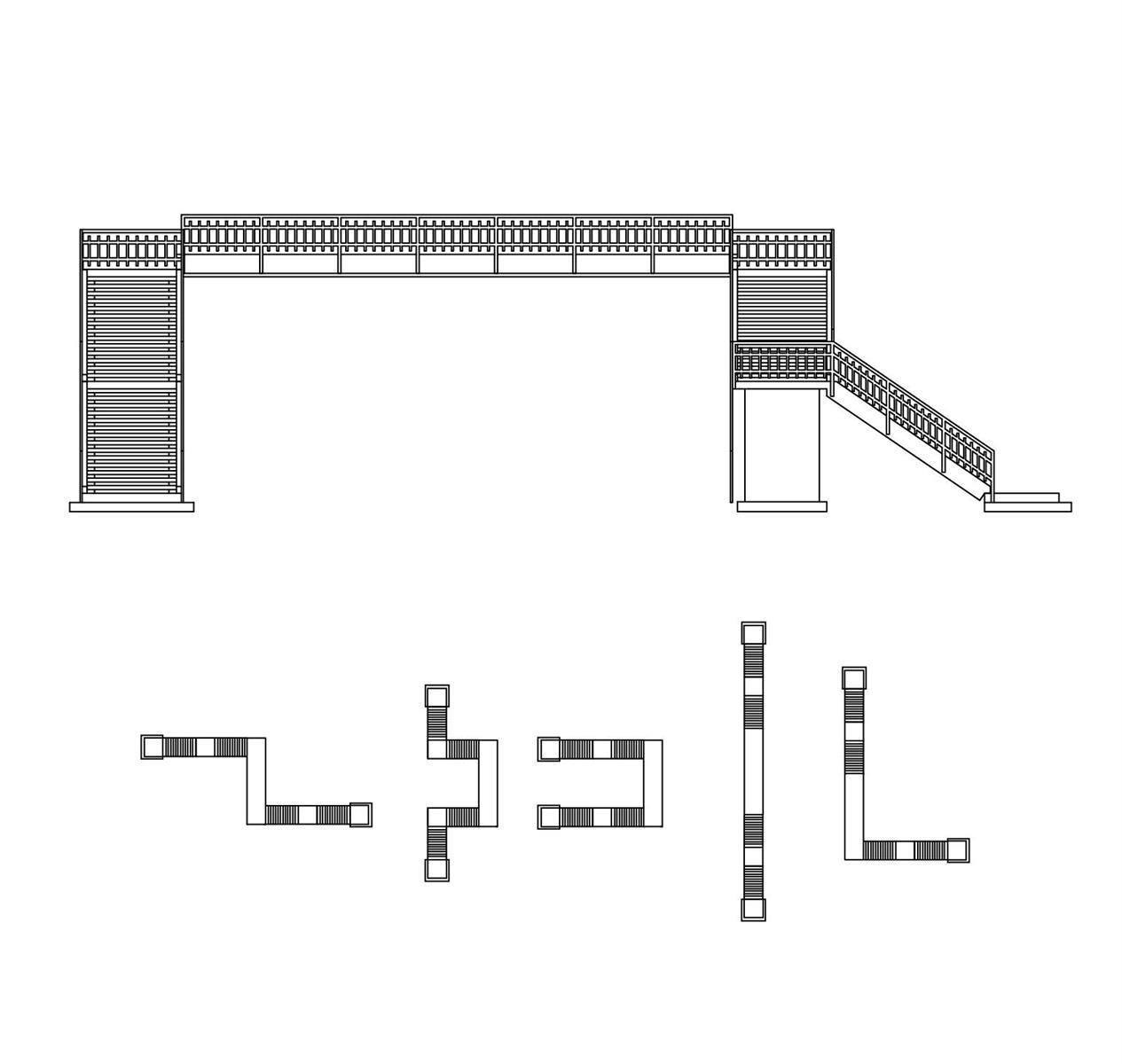 Auhagen 13327 Fußgängerbrücke