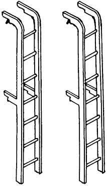 Weinert 8706 Leitern für Tenderrückwand von Einheitslokomotiven
