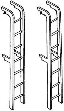 Weinert 8706 Leitern für Tenderrückwand von Einheitslokomotiven