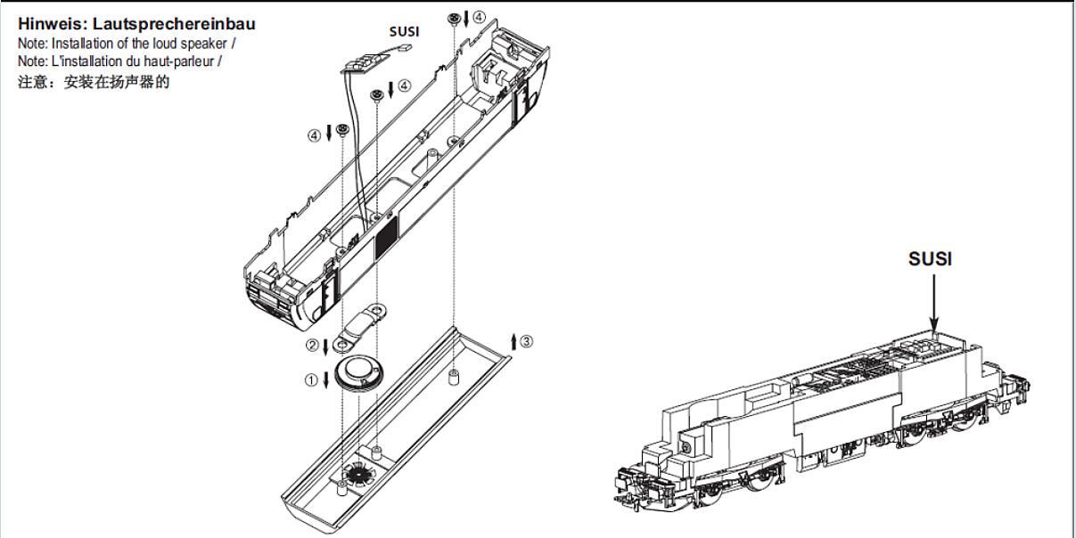 Piko 56191 Soundmodul & Lautsprecher Diesellok TRAXX