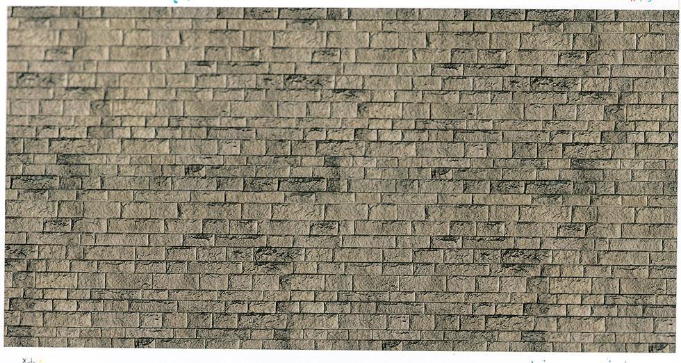 Vollmer 46049 H0 Mauerplatte Haustein natur aus Karton,25 x 12,5 cm,