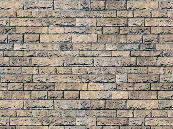 Vollmer 46038 H0 Mauerplatte Basalt aus Karton, 25 x 12,5 cm,
