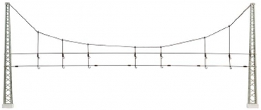 Simple cross span bridge,0,9 with mast, 250mm,kit