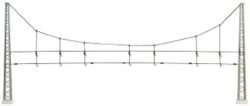 Simple cross span bridge,0,9 with mast, 250mm,kit