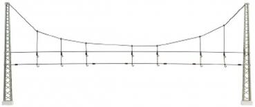 Simple cross span bridge,0,9 with mast, 360mm,kit