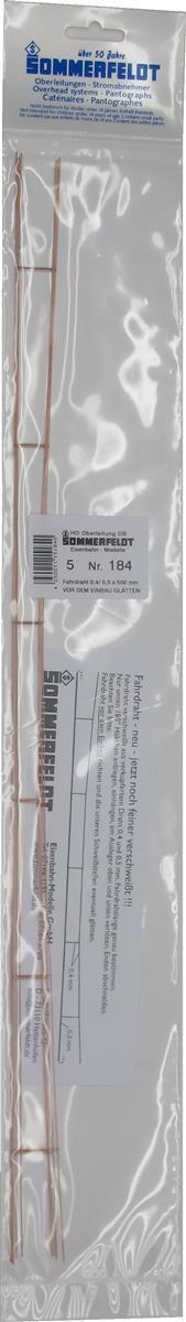 Sommerfeldt 184 H0 Fahrdraht verkupfert 0,5 x 500 mm offen