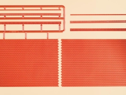 Auhagen 41205 Ziegelmauern mit Zahnfriesvarianten rot