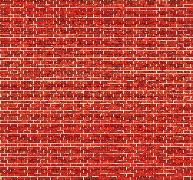 Auhagen 50104 Dekorpappen Ziegelmauer rot