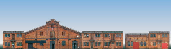 Auhagen 42506 Halbrelief-Hintergrundkulisse Set mit 6 Industrie-Fassaden