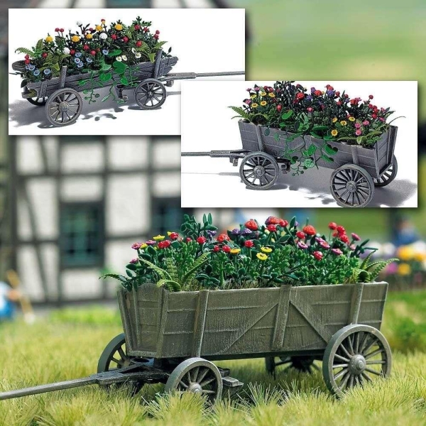 Busch 1228 Leiterwagen mit Blumen