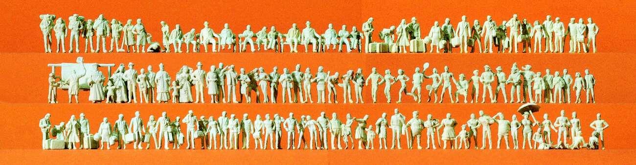 Preiser 79006 Reisende, Passanten, verschiene Figuren unbemalt