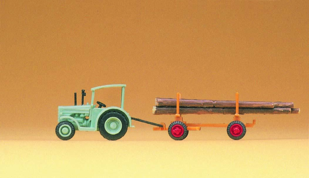 Preiser 79504 Hanomag-Schlepper mit Langholzanh?nger