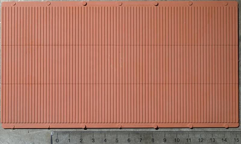 Auhagen 52232 Dekorplatten Trapezblech rotbraun